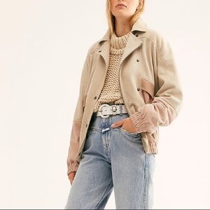 🆕 Free People Distant Lights Genuine Suede Bomber